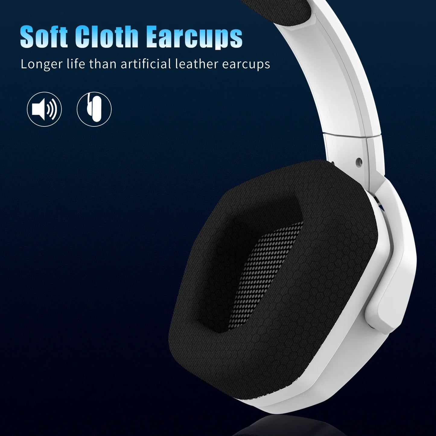 Wireless Gaming Headset With Mic Active Noise Cancellation