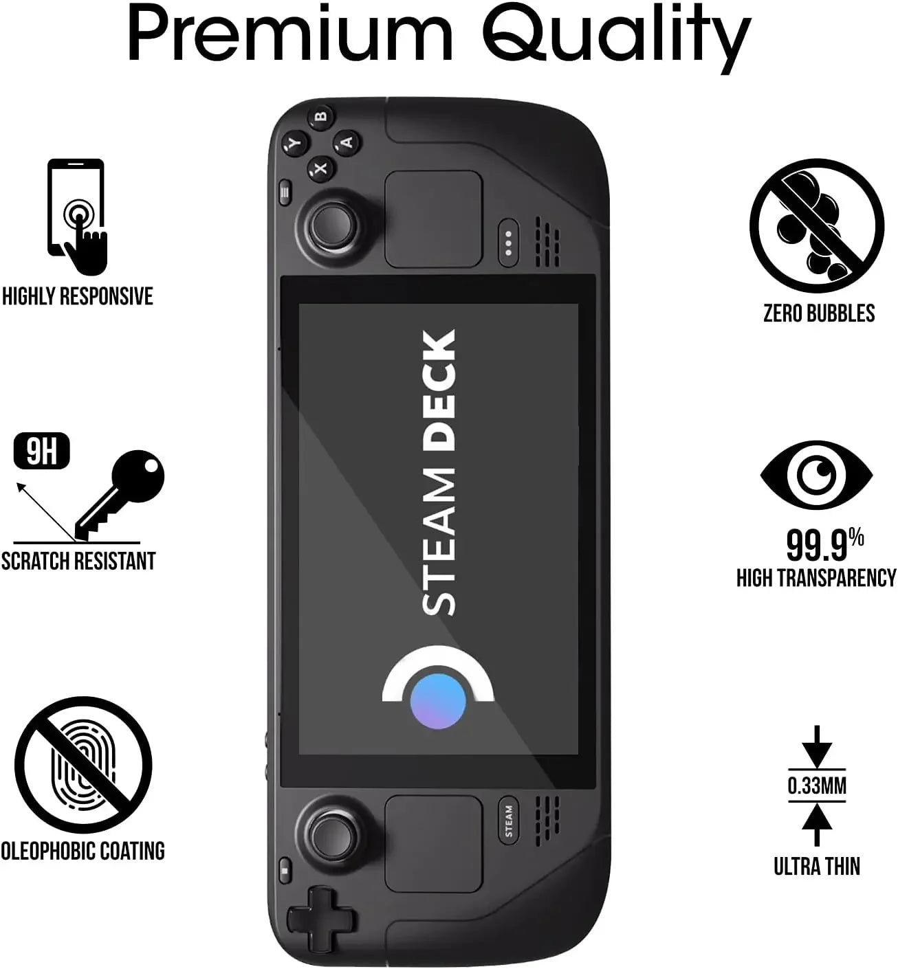 Protector de pantalla de vidrio templado de 7 pulgadas para OLED portátil