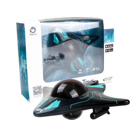 WiFi Mini RC Speedboat with Underwater Camera - Real-Time Transmission, 15m Range, Perfect for Kids' Christmas Gifts