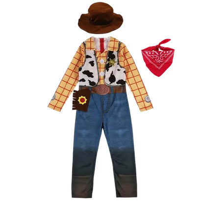 Buzz Lightyear Woody-jumpsuit voor jongens, 3-delig, met masker en vleugels, Halloween-cosplaykostuumset 2026
