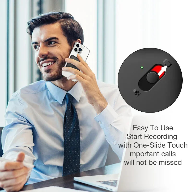 Mini röstinspelare klämma på magnetisk telefon diktafon