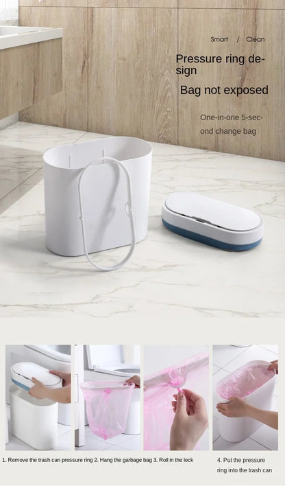 Sensor Trash Can Touchless 8L Kitchen Bathroom Bin Compact