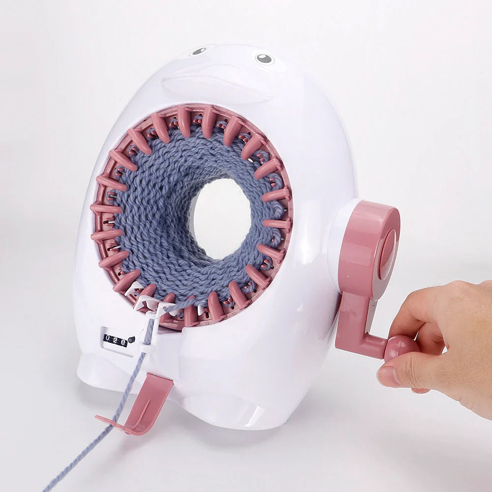 Knitting Machine 22-Needle Penguin Loom Kit Manual Circular Knitter Fall 2025 DIY Scarves Hats Socks