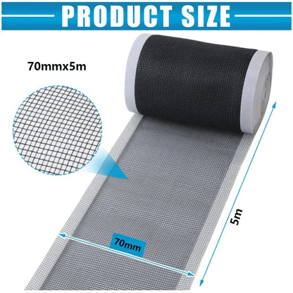 Shower Drain Hair Catcher Mesh Filter Self Adhesive Cuttable Roll Disposable Hair Filter For Bathroom And Kitchen Sink