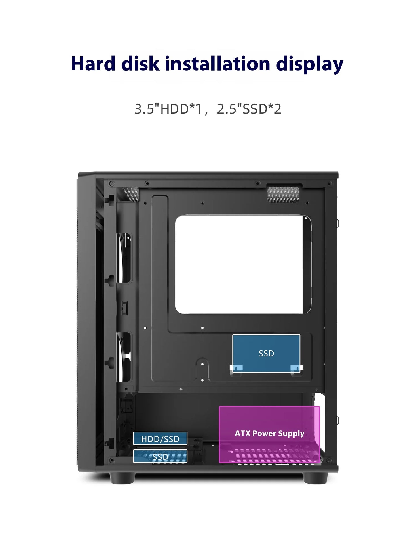 Mini ITX mATX 23L PC kabinet SFX ATX support kompakt chassis