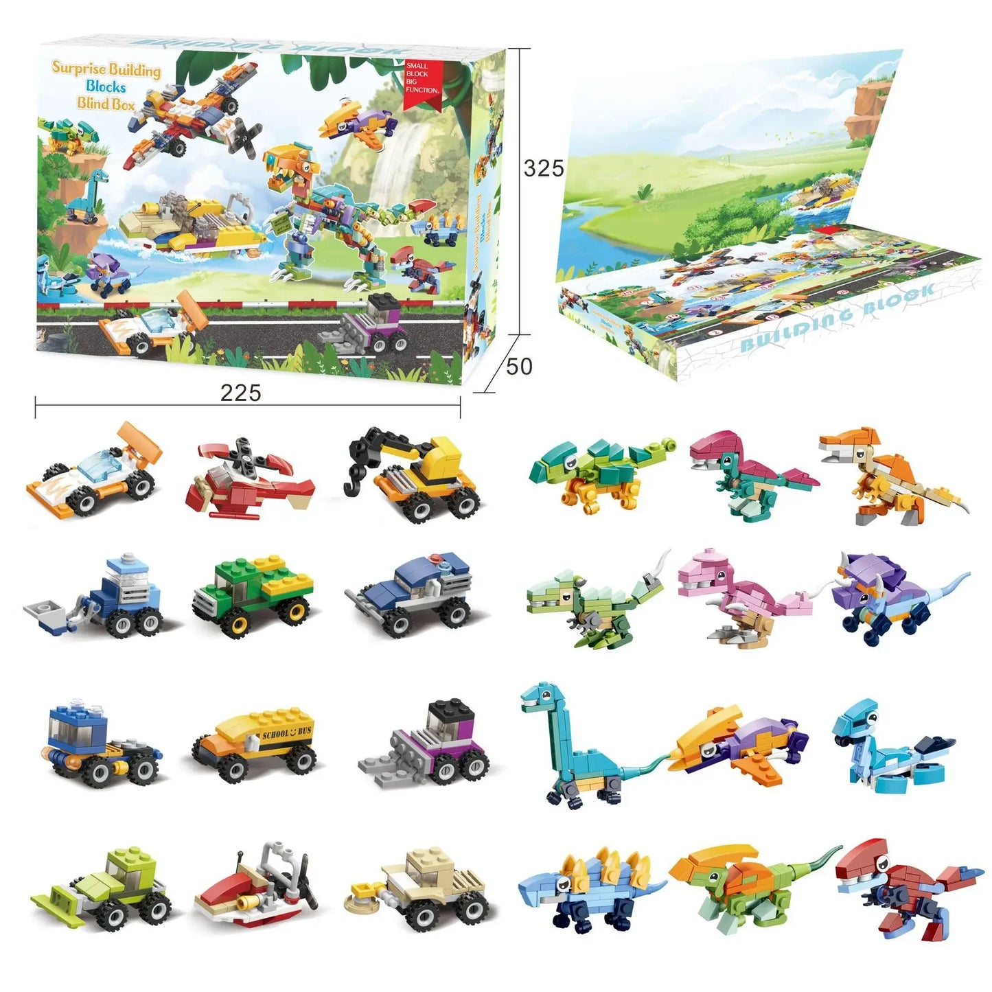 Dinosaur Building Blocks Advent Calendar - 24-Day Countdown to Christmas Fun for Kids