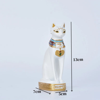 Statua mini gatto dea egizia in resina decorazione per casa e giardino idea regalo retrò