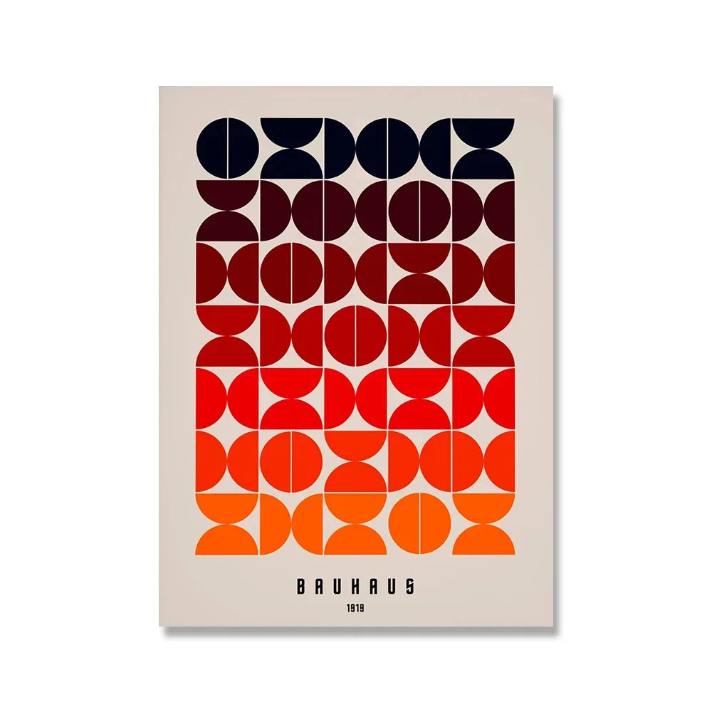 Impression sur toile murale Bauhaus avec citation rose moderne nordique