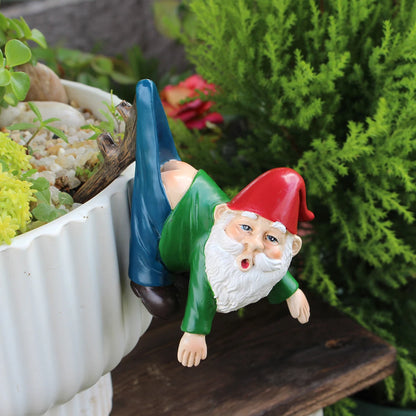 Statua gnomo da giardino appesa in resina ornamento esterno estate 2026 decorazione da giardino fantasiosa idea regalo