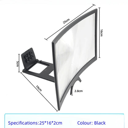 Phone Screen Magnifier 12 Inch Curved Desk Stand For Hands Free Video Viewing Back To School 2026 Ultra Clear