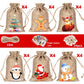 Christmas Advent Calendar 24Pcs Gift Bags Set - Durable Cloth with Customizable Number Stickers for Holiday Decor