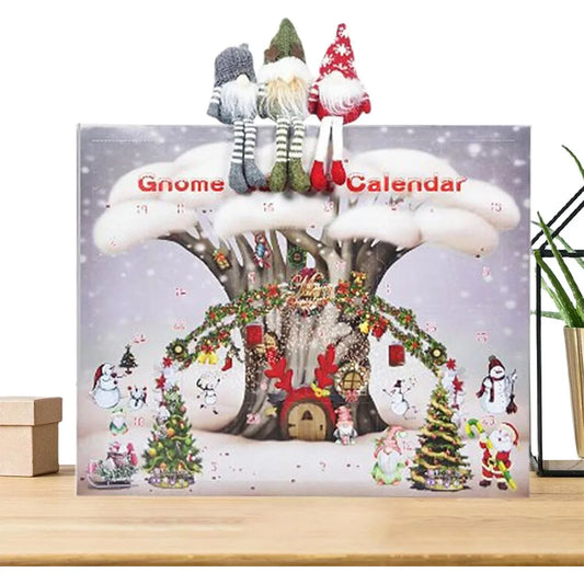 Plush Christmas Gnome Advent Calendar - Scandinavian Decor for Holiday Countdown, 3 Collectible Tomte Gnomes