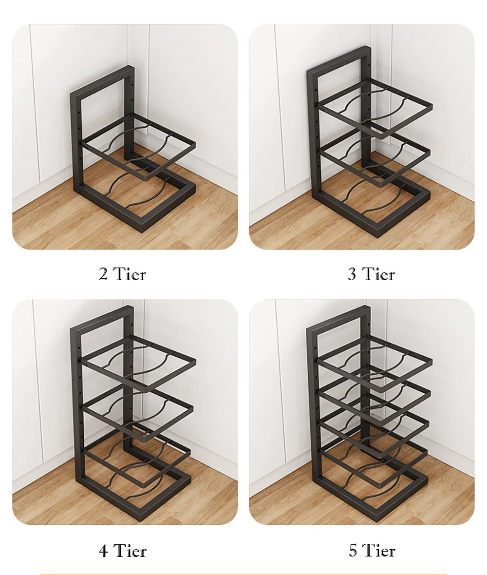 Adjustable Pot Rack Stainless Steel Multi Layer Organizer