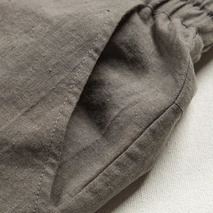 Linen Relaxed Pants for Men and Women, Breathable Flax Cotton Blend, Lightweight Casual and Formal Wear-5