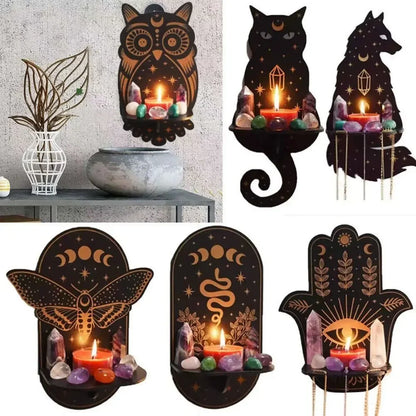 Wall Shelf Hanging Candle Shelf Whimsical Wall Decor Halloween Fall 2025 Cozy Ambient Lighting Gift Idea
