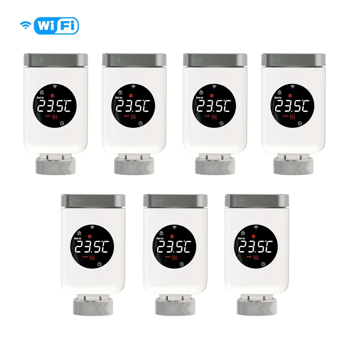 Smart termostat radiatorkontrolventil TRV med WiFi ZigBee app fjernbetjening energibesparelse efterår 2025