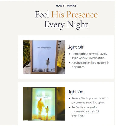 Jesus LED 4D Wall Art Lamp Picture Frame PVC Devotional