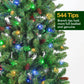 Slim Prelit Christmas Tree with Color Changing LED Lights - 200 Lights, Lush Branch Tips, Metal Stand, Easy Assembly