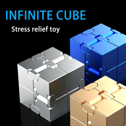 Metal Magic Cube Stress Relief Toy Portable Puzzle Focus