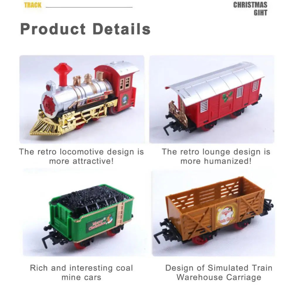 High-Quality Remote Control Electric Train Set - Creative Christmas Gift for Kids, Fun Train Toy with Music and Lights