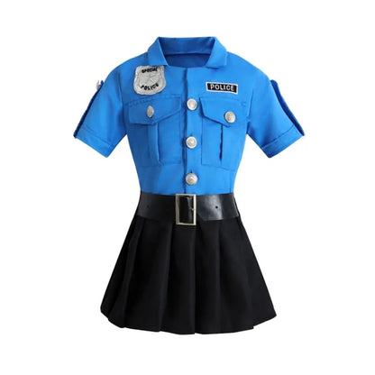 Verkleedjurk en playsuit voor meisjes als politieagent, Halloweenkostuum voor optredens en verkleedfeesten 2026