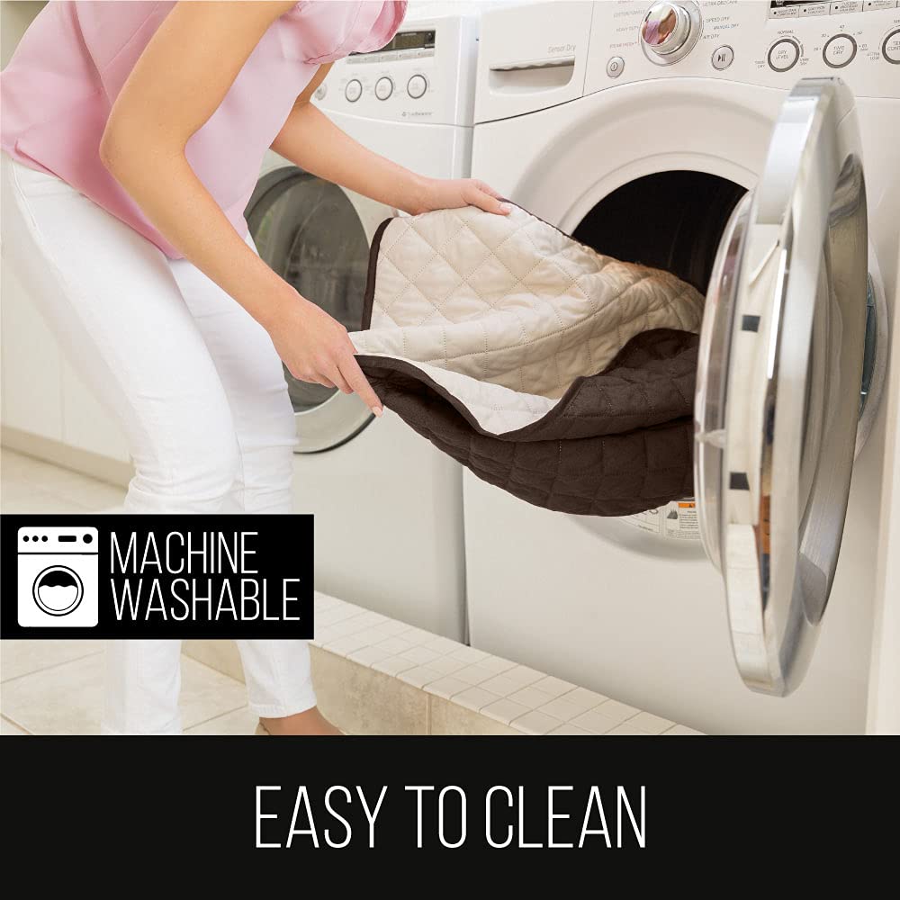 Copertura per divano Protettore per mobili con tasche laterali e cinghie posteriori Colori reversibili Autunno 2025 Amico degli animali domestici