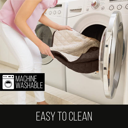 Copertura per divano Protettore per mobili con tasche laterali e cinghie posteriori Colori reversibili Autunno 2025 Amico degli animali domestici