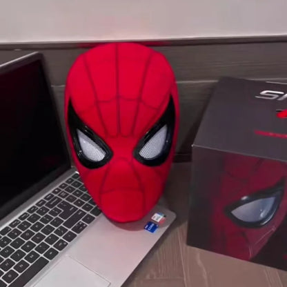 Remote-Controlled Spider-Man LED Cosplay Headgear with Glowing Red and Black Design 2026