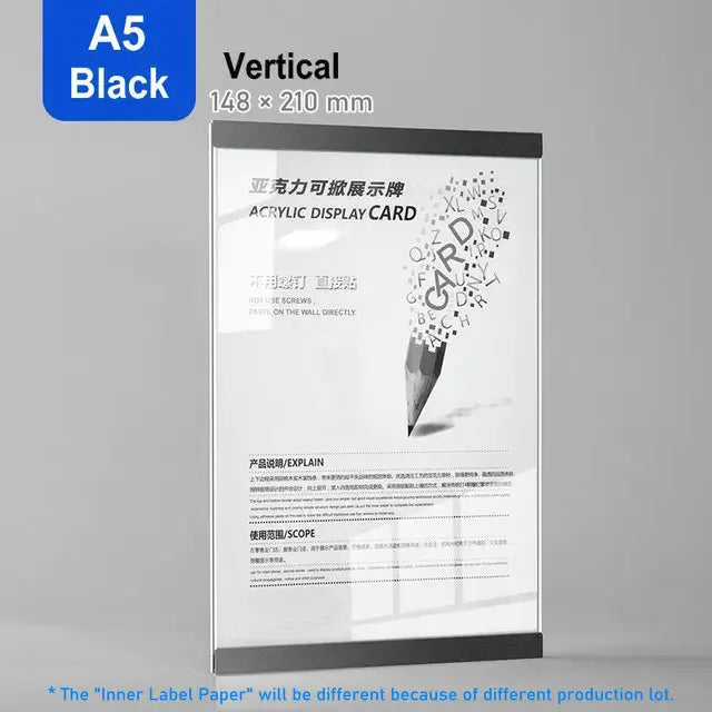 Marco de foto acrílico marco flotante magnético decoración de pared minimalista otoño 2025 montaje adhesivo fácil de cambiar