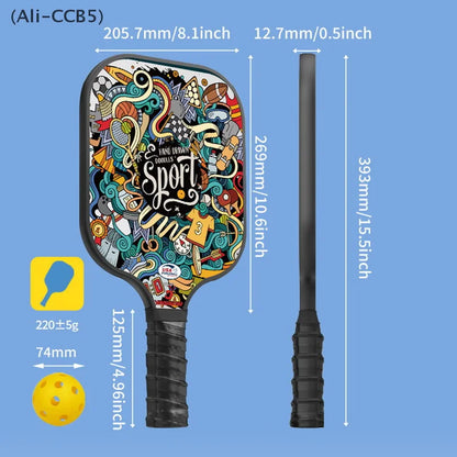 Lightweight Fiberglass Pickleball Paddle Set with Carry Bag and Accessories for All Skill Levels