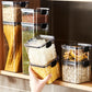 Large Capacity Sealed Storage Jars Set - Moisture-Proof Kitchen Organizers, 5 Sizes for Spices & Grains