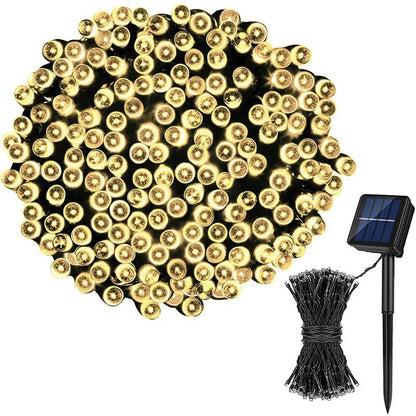 Guirlande lumineuse de noël solaire écologique, guirlande féerique étanche 20/50 LED pour décoration extérieure de noël et de vacances