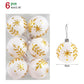 6cm Clear Glass Christmas Ornaments - 6-Pack Decorative Balls for New Year Tree, Perfect Holiday Gifts 2023