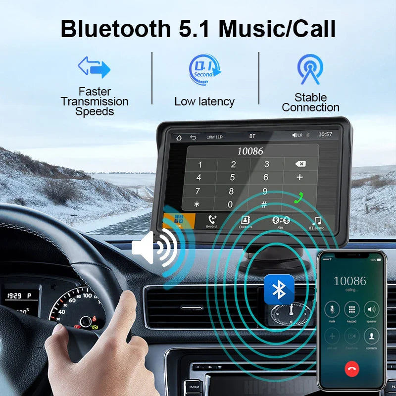 CarPlay Wireless Head Unit 7 Inch In Dash Car Stereo Universale Touch Screen Wireless Android Auto Fall 2025