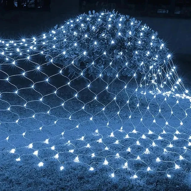 Waterproof LED Net Fairy Christmas Lights - 8 Modes or Solar Powered, Ideal for Christmas and Holiday Decorations