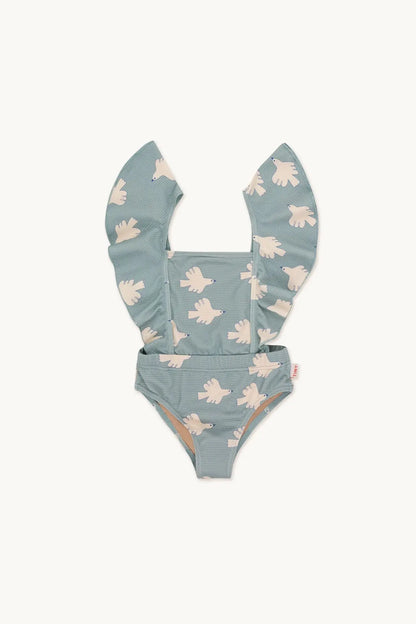 Lightweight unisex one-piece swimsuit - casual cut, nylon, beach & pool wear for kids