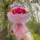 Bambole di gatto Kawaii Hello Kitty con fiori artificiali Bouquet Sanrio creativo Regali di laurea di compleanno di San Valentino di Natale