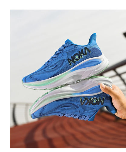 Breathable lightweight men's running shoe – flyknit upper, rubber outsole, spring autumn sport