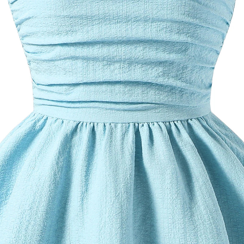 Soft Girls' Princess Dress - Tiered Sling Dress, Flattering, Polyester, For Birthday Party