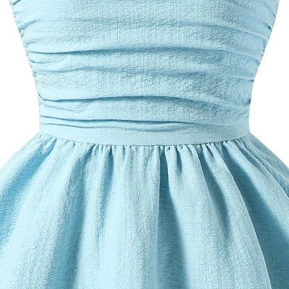 Soft Girls' Princess Dress - Tiered Sling Dress, Flattering, Polyester, For Birthday Party