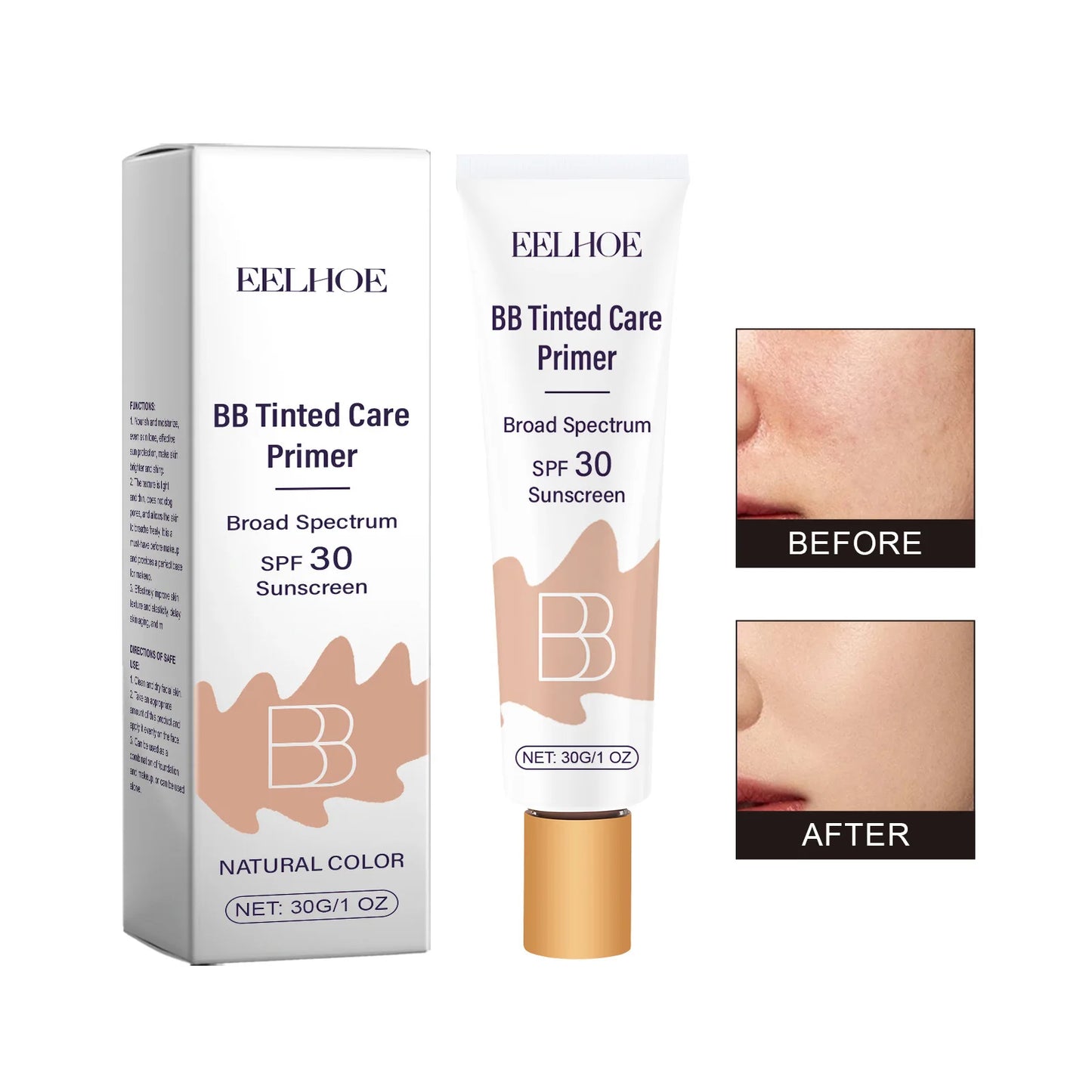 BB Cream Fondotinta Primer Waterproof SPF 30 Protezione Solare Coprenza Totale Correttore Illuminante Effetto Glow Virale su TikTok