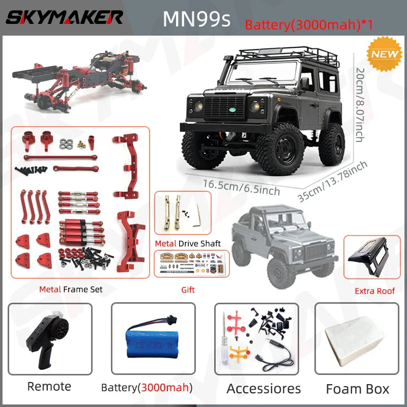 RC Car Rock Crawler RTR 2.4G 4WD Defender Style Offroad Toy Back To School 2025 Gift