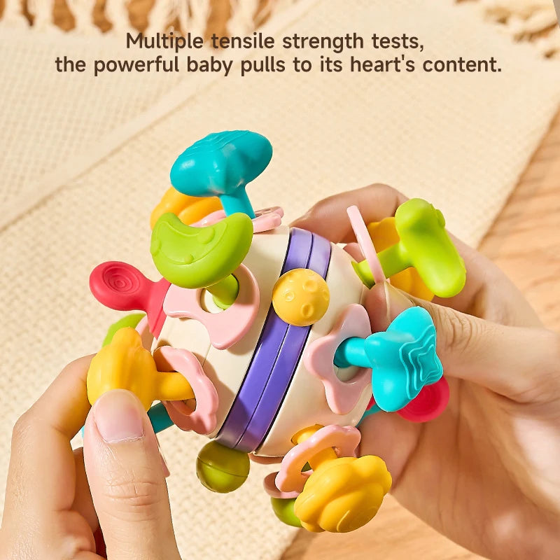 Baby Teether Rattle Hand Grip Sensory Ball Toy Newborn
