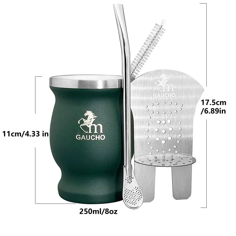 Yerba Mate Bombilla Set Stainless Steel Mate Kit Easy Clean