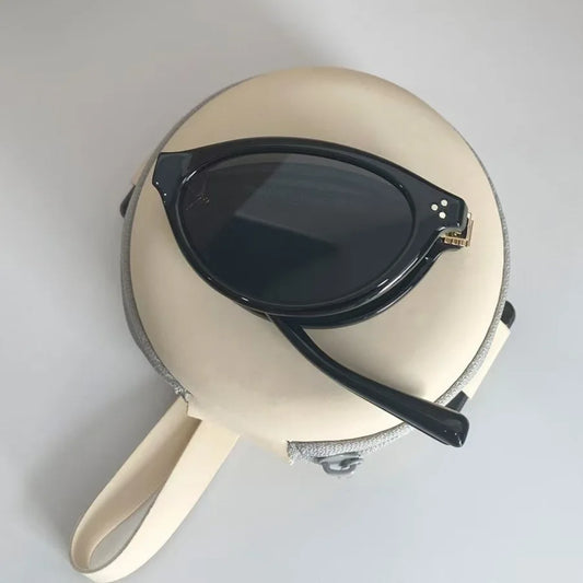 Occhiali da sole pieghevoli a occhi di gatto vintage con montatura stretta, protezione UV400, portatili in tasca, tendenza autunno 2026, idea regalo