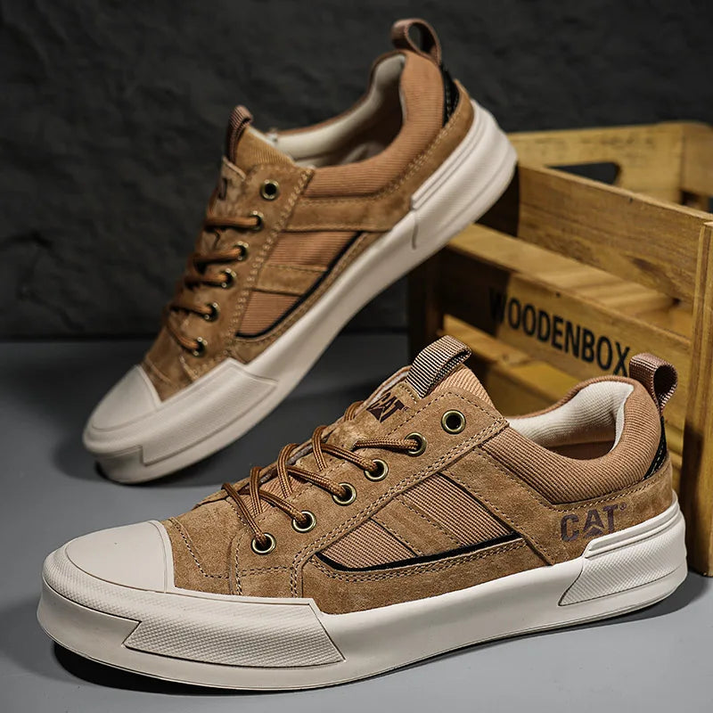 Durable men's outdoor sneakers - anti-slip wear-resistant fabric upper, for hiking and casual everyday