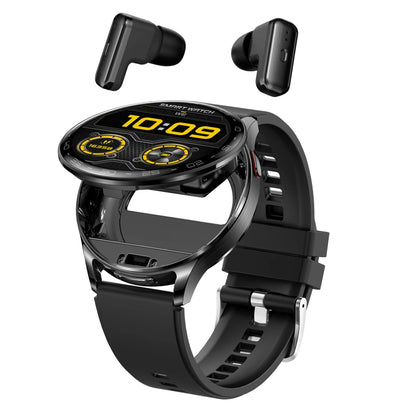 Smartwatch med TWS-øretelefoner, 1,39-tommer touchskærm, pulsmåler, multisport-tilstand, 300mAh batteri efterår 2026