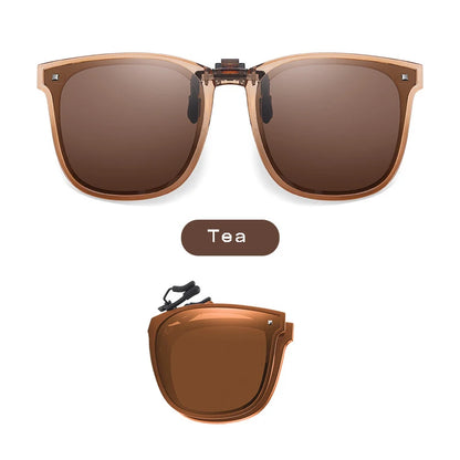 Clip On Sunglasses Foldable Oversized Square Flip Up UV400 Polarized Sunglasses Summer 2026 Trend Gift
