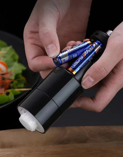 Elektrisk salt- og peberkværn med LED og justerbar grovhed