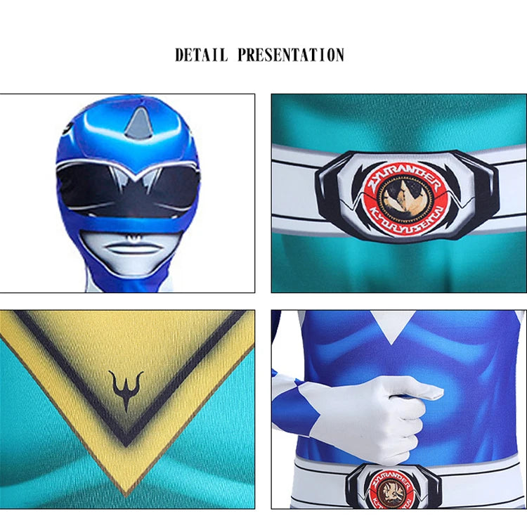 Samurai Sentai Shinkenger Power Rangers Cosplay Jumpsuit Costume Set with Mask for Adults 2026